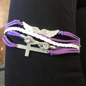 Purple multi-layer bracelet